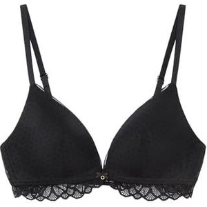 women'secret Lovely Driehoekige beha voor dames, kant, tule, zwart, Kleur: zwart., 85B