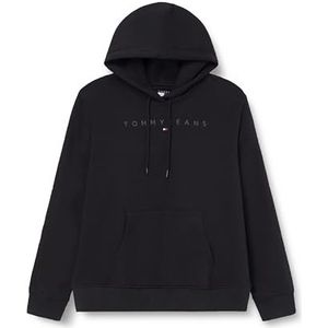 Tommy Jeans Dames TJW REG TONAL LINEAR HOODIE EXT Pullover Hoodie, Zwart, XL, Zwart (zwart), XL