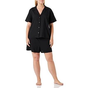 Calvin Klein Dames S/S Korte Set Pyjama, Zwart, S