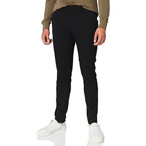 CASUAL FRIDAY CFPihl Herenbroek, stoffen broek met riemlussen, slim fit, zwart (50003), 48