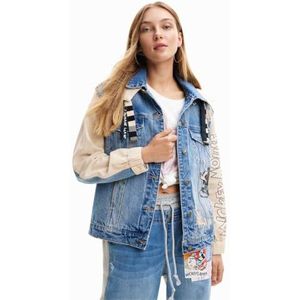 Desigual Chaq_Mickey Art Woman Woven Parka voor dames, wit, S