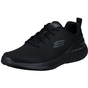 Skechers Heren Bounder 2.0 NASHER Sneakers, zwart gaas/zwarte trim, 40 EU, Zwarte Mesh Zwarte Trim, 41.5 EU