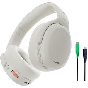 Skullcandy Crusher ANC 2 Draadloze over-ear koptelefoon met ruisonderdrukking, Sensory Bass, een accuduur van 50 uur, Skull-iQ, ondersteuning voor Alexa en Bluetooth-apparaten, Bone
