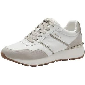 Tamaris Dames Low Top Sneaker 1-23740-43 142 Damesschoenen M2373241 Wit/Ivoor, wit ivoor, 40 EU