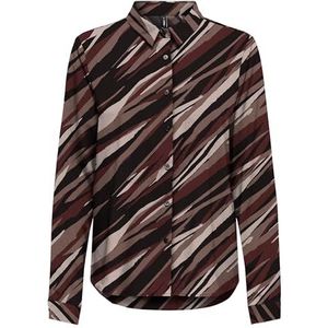 ONLY Dames Onlnova Life Elite L/S Lynne Shirt AOP Blouse, Brown Stone/Aop:589 Russet Graphic, S