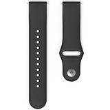 Hama Fitbit horlogebandje 22 mm (verstelbare reservearmband voor smartwatch Fitbit Versa 2, Versa, Versa Lite, Fitbit armband om te wisselen, siliconen wisselarmband, roestvrijstalen knop) zwart