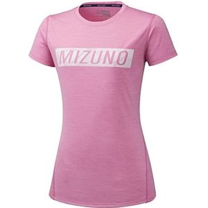 Mizuno dames Impulse Core Graphic T-shirt - roze, wit