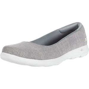 Skechers Women's GO Walk LITE-136001 Ballet Flat, Gray, 5 Medium US