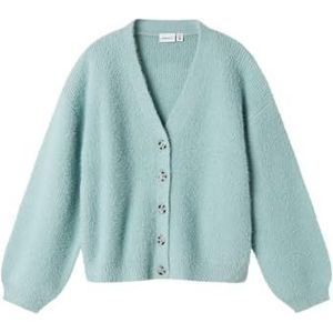 NAME IT Nkfnirilis Ls Knit Card Vest voor meisjes, Ether, 116