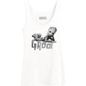 Marvel WOIAMGMTK001 Grote tanktop voor dames, wit, M, Wit, M