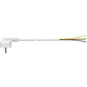Kabel met veiligheidsstopcontact, 5 m, 3 x 1,5 mm, 4,8 mm, 16 A, 250 V, T/TL, wit. Ideaal voor een veilige en efficiënte aansluiting van je elektrische apparaten. Robuustheid en kwaliteit bij elk