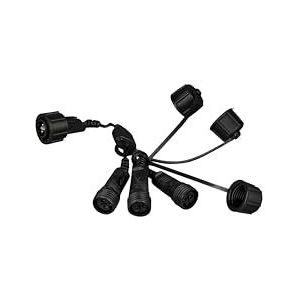 Konstsmide Verdelingskabel, 1-in-3-out, voor 3x 24-31V transformatoraansluiting, buiten (IP44), zwarte kabel - 4751-007