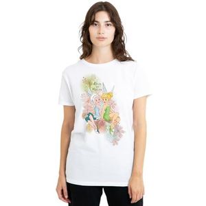 Fairies Tinker Bell en maagdenpalm dicht bij de natuur dames T-shirt, wit, klein, Wit, S
