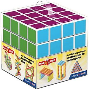 Geomag Magicube Free Building Constructiespeelgoed, 64 Magnetische Dobbelstenen Voor Constructies