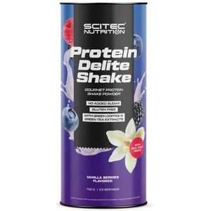 Scitec Nutrition Protein Delite Shake Flavored protein drink powder with freeze-dried fruits, L-carnitine, Green coffee extract, Green tea extract, 700 g, Vanilla-Berries