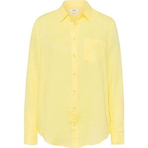BRAX Damesstijl Victoria linnen blouse, beige (geel 65)., 38