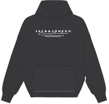 JACK & JONES Jcopoint Branding Sweat Hood FST, zwart, S