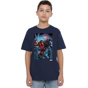 mandarin creative ltd X-Men Juggernaught Destroy Unisex Kids T-shirt, marineblauw, 9-10 jaar, marineblauw, 9-10 jaar