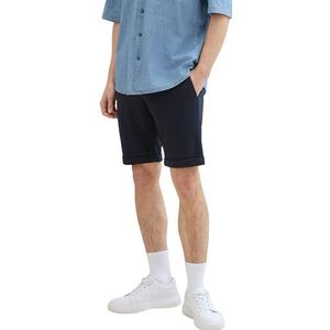 TOM TAILOR Denim Heren slim fit bermuda shorts van piqué-stof, 10668 - Sky Captain Blue, M