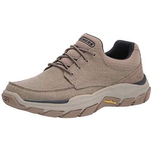 Skechers Heren Respected Loleto Moc Toe Bungee Lace Slip On, taupe, 11