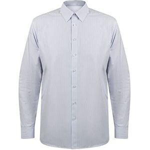 DreiMaster Klassik Heren business hemd, lichtblauw gestreept, 40, Lichtblauw gestreept, 40