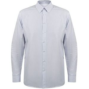 bridgeport Heren business overhemd 31923989-BR02, lichtblauw gestreept, 42, Lichtblauw gestreept, 42