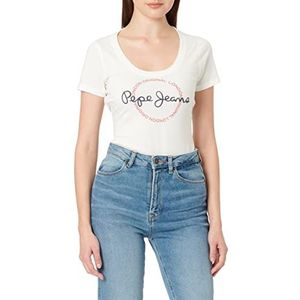Pepe Jeans Rachel T-shirt voor dames, 800 wit, S