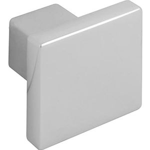 ALLES IM GRIFF Knauf voor kast 30x30mm - meubelknop diepte 24,5 mm - deurknop, gegoten zink verchroomd gepolijst