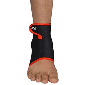 Nivia Orthopedic Slip-in Ankle Support (Black/Red, Size - Medium) | Material - Neoprene/Polyester | Pain Relief, Gym, Sports, Exercise, Workout, Cycling