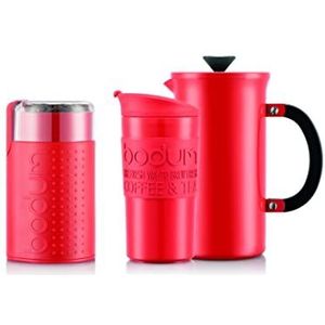 Bodum K11352-04EURO TRIBUTE SET Koffiezetapparaat voor 8 kopjes/1,0 l, reisbeker 0,35 l en elektrische koffiemolen