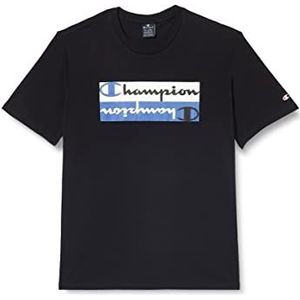 Champion Legacy Graphic Shop Authentic Mirror Logo S/S T-shirt, zwart, XL voor heren