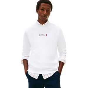 Tommy Hilfiger Heren BRAND LOVE SWEATSHIRT MW0MW41428 Pullover Sweatshirt, WIT, S, Wit (wit), S