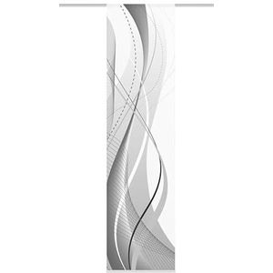 Home fashion Carlisle Schuifgordijn, polyester, grijs, 245 x 60 cm