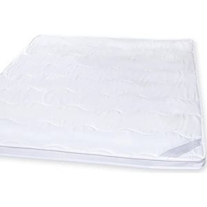 aqua-textil Ambiente onderbed 90 x 200 cm wit microvezel matras holle vezels vulling pad matrasbeschermer