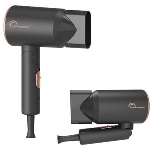 LITTLE BALANCE 8786 Ionic Travel, opvouwbare haardroger, Utra compact, ionentechnologie, 2 temperaturen, universele spanning, 1 diffuser, 1200 W, zwart