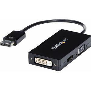 StarTech.com 3 in 1 DisplayPort Multi Video Adapter Converter - 1080p DP Laptop naar HDMI VGA of DVI Monitor of Projector Display (DP2VGDVHD)