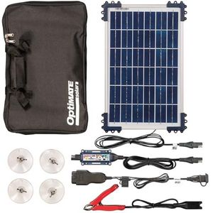 OptiMate Solar Duo 10 W CarKit TM522-D1CK, acculader met zes fasen herstel van de batterij, 12 V/12,8 V, 0,83 A
