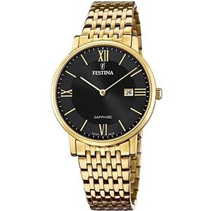 Festina F20020/3 Men's Gold Swiss Made Watch
