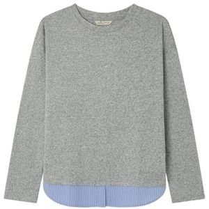 Springfield Nieuw structuurhemd met boomborduurwerk, grijs, maat M