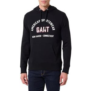 Gant - Sweatshirt - Zwart - PRINTED GRAPHIC - Met Capuchon
