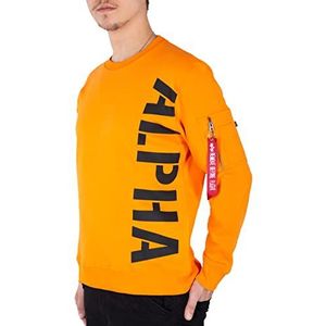 Alpha Industries Sweater met zijprint voor heren Alpha Orange