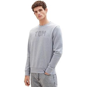 TOM KLEERMAKER Basic herensweatshirt met ronde hals en logoprint