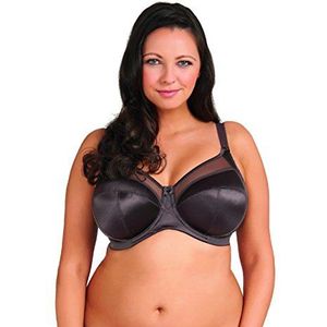 Goddess Keira gestreepte beugelbeha voor dames, volledige dekking, Chocolade, 80K