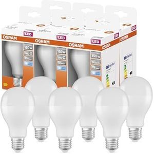 Osram - Peervormige Led Lamp - E27 - Helder Koelwit - 19W - Set van 6