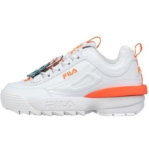 FILA Disruptor Flower wmn Sneakers voor dames, White-Fiery Coral, 36 EU