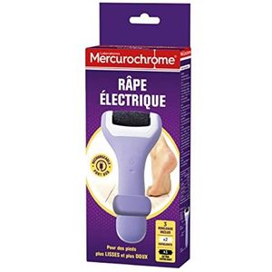 MERCUROCHROME - Elektrische rasp - 1 elektrische rasp en 3 rollen inbegrepen - Oplaadbare USB-poort - Geen batterij nodig - Voor gladdere en zachtere voeten