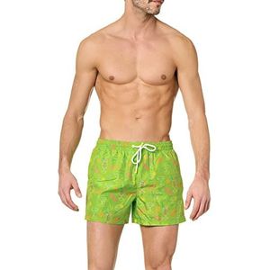 Goldenpoint Boxershorts voor heren, motief: cocktail, kleur groen, maat S