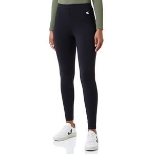 Champion Legacy Basics W-Cotton Lycra leggings met hoge taille voor dames, zwart., S