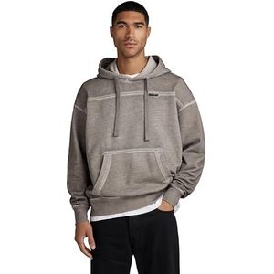 G-STAR RAW Garment Dyed Loose HDD Sw Sweatshirt met capuchon voor heren, grijs (Elephant Skin Gd D24219-d249-g107), S