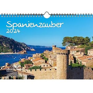 Spaanse spreuk, A4-kalender voor 2024, Madrid, vakantie, strand, zee, Spanje Seelenzauber